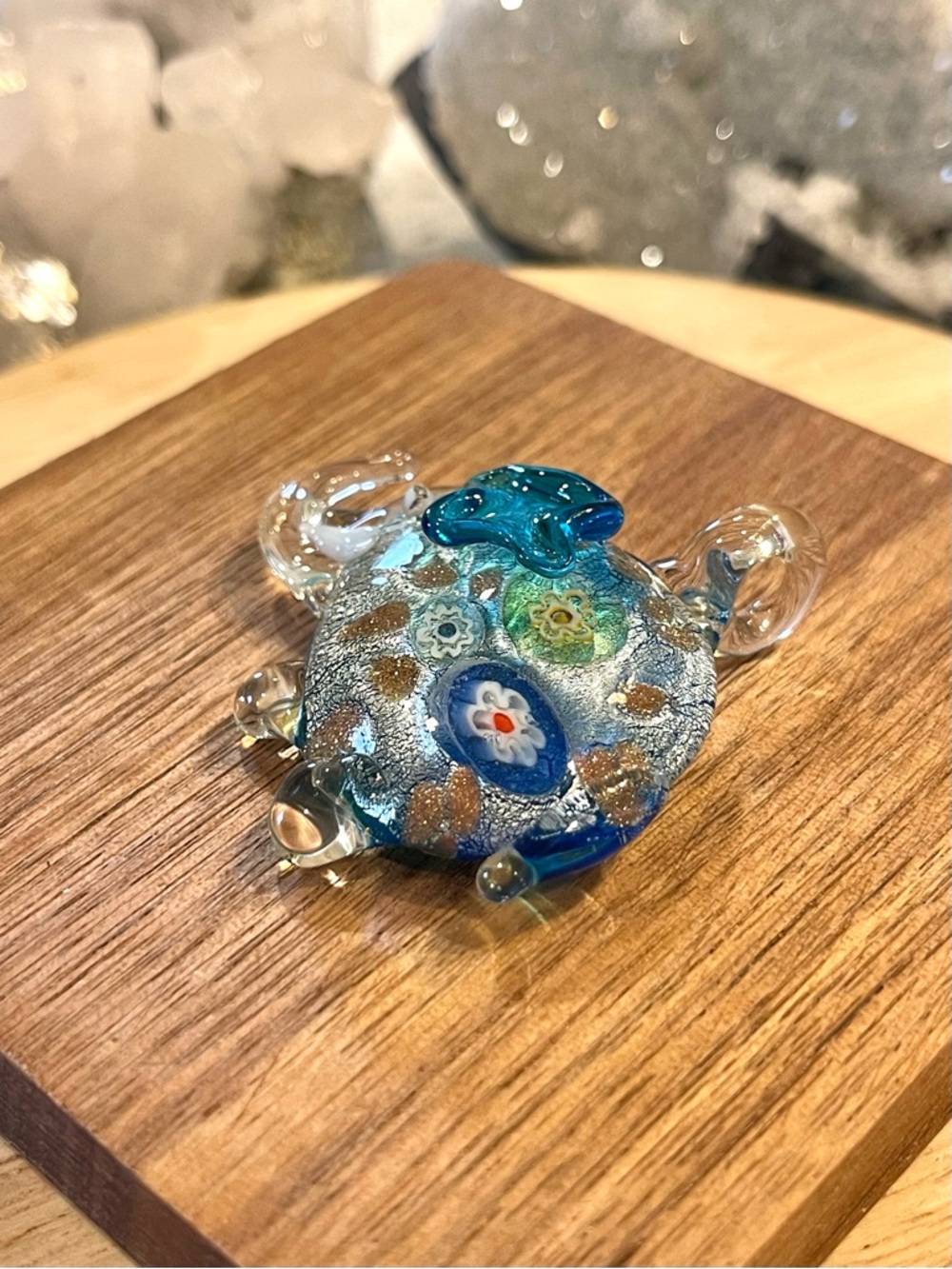 🌑Millefiori Style Lampwork Glass Elephant Animal Pendant🌑 - Picture 4 of 4